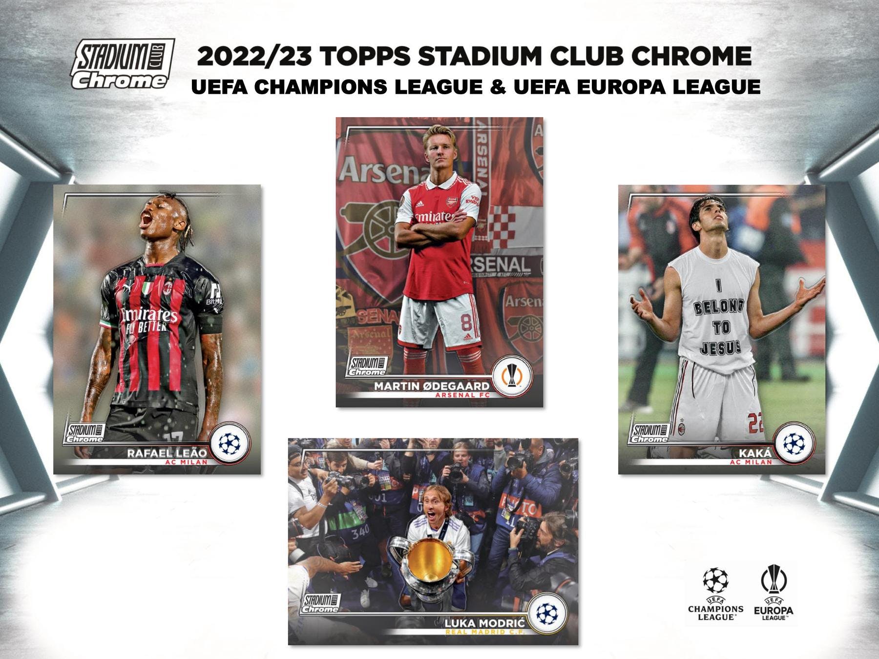 2022 - 23 Topps Stadium Club Chrome UEFA Club Competitions Soccer Hobby Box - Columbia Hobby - Sports Card Boxes - Toploaders - Card Savers