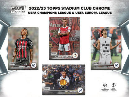 2022 - 23 Topps Stadium Club Chrome UEFA Club Competitions Soccer Hobby Box - Columbia Hobby - Sports Card Boxes - Toploaders - Card Savers