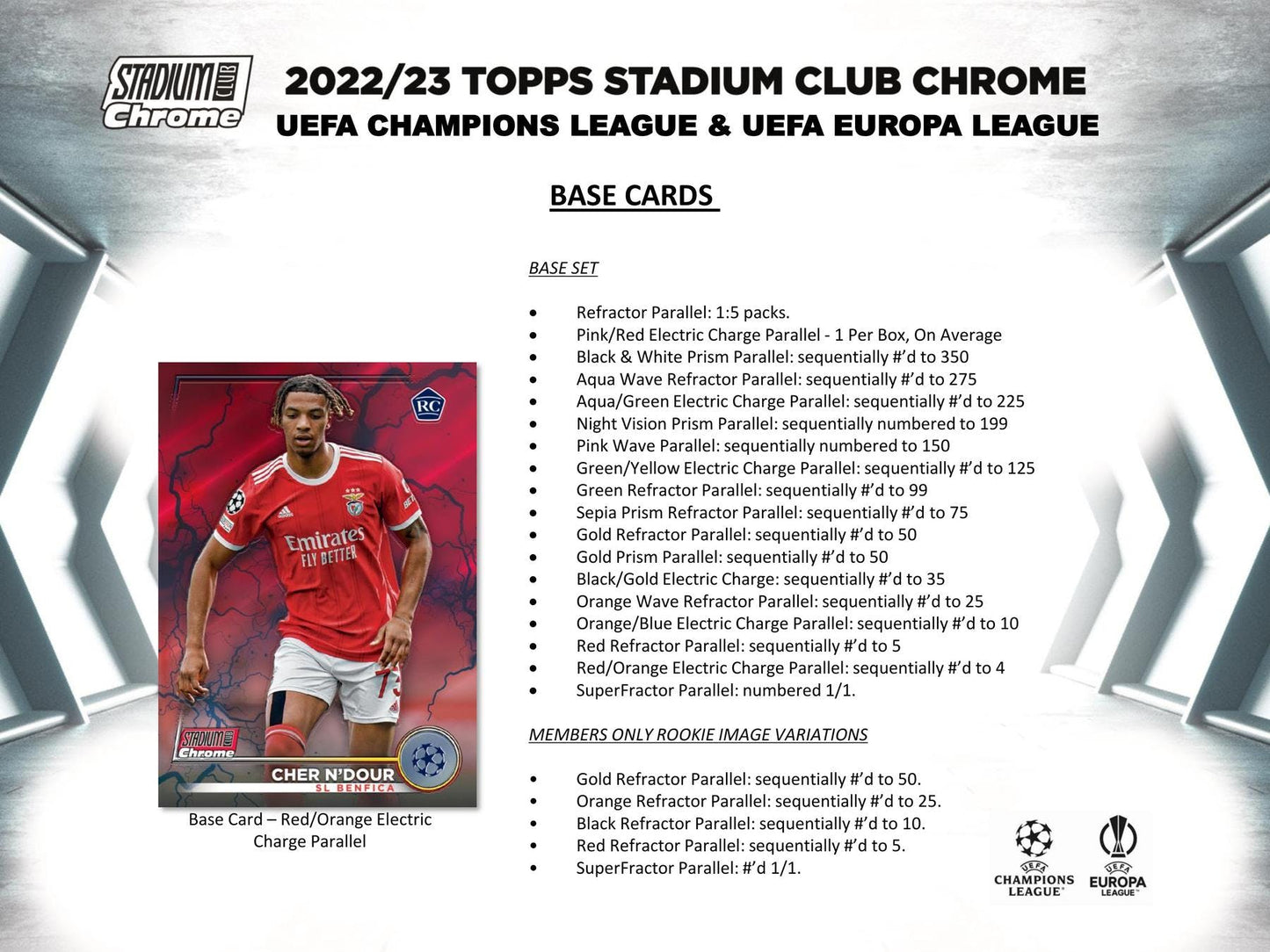 2022 - 23 Topps Stadium Club Chrome UEFA Club Competitions Soccer Hobby Box - Columbia Hobby - Sports Card Boxes - Toploaders - Card Savers