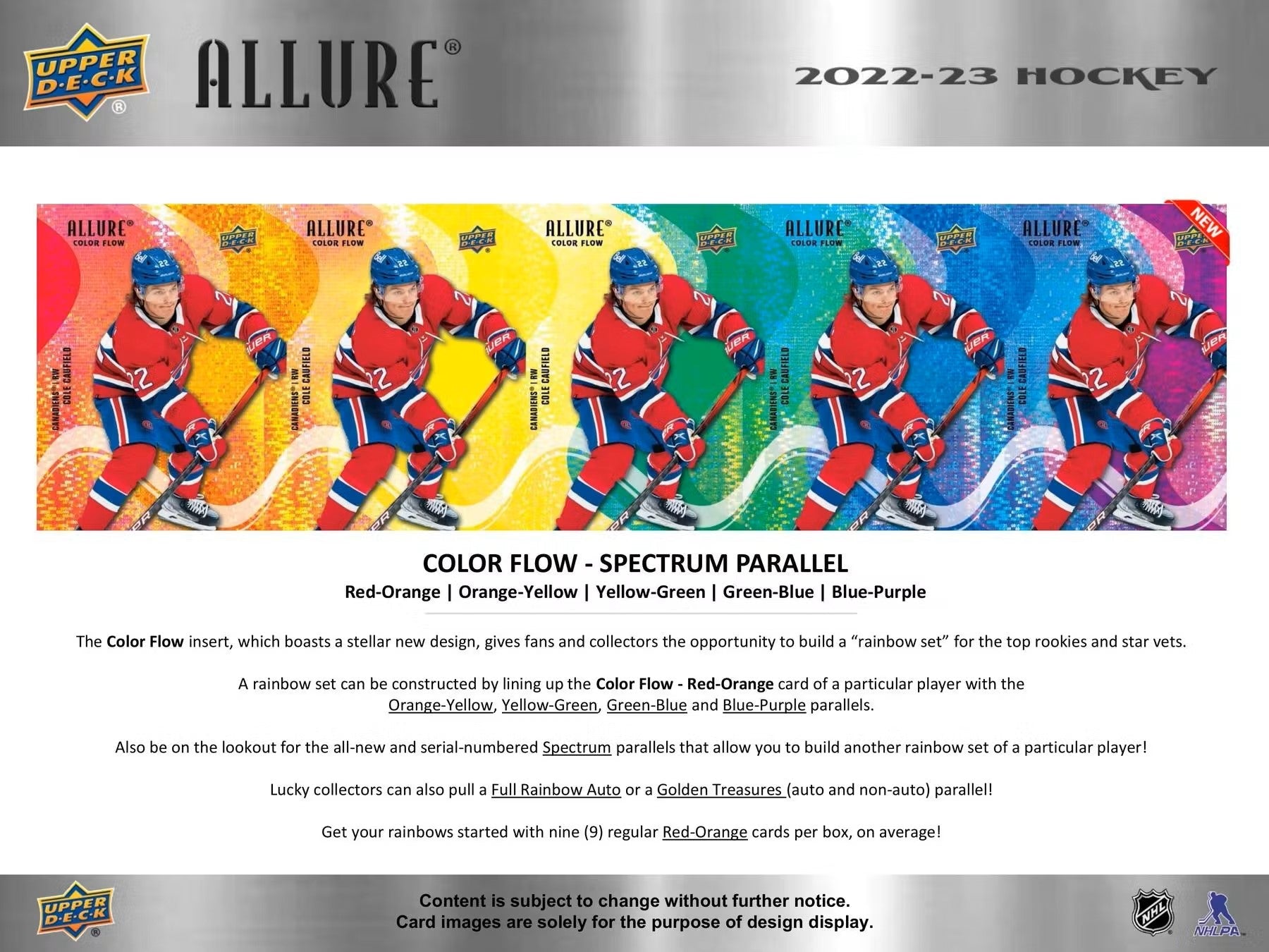 2022 - 23 Upper Deck Allure Hockey Hobby Box - Columbia Hobby - Sports Card Boxes - Toploaders - Card Savers