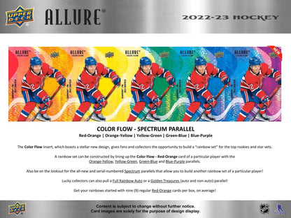 2022 - 23 Upper Deck Allure Hockey Hobby Box - Columbia Hobby - Sports Card Boxes - Toploaders - Card Savers