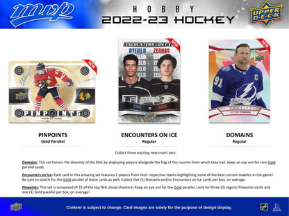 2022 - 23 Upper Deck MVP Hockey Hobby Box - Columbia Hobby - Sports Card Boxes - Toploaders - Card Savers