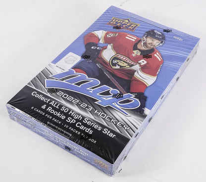 2022 - 23 Upper Deck MVP Hockey Hobby Box - Columbia Hobby - Sports Card Boxes - Toploaders - Card Savers