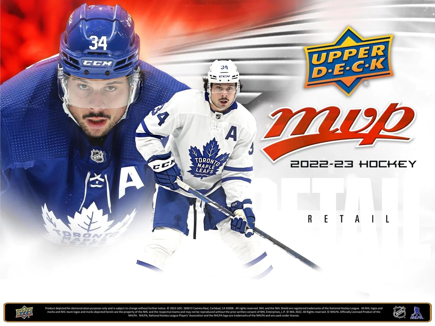 2022 - 23 Upper Deck MVP Hockey Retail 36 - Pack Box - Columbia Hobby - Sports Card Boxes - Toploaders - Card Savers