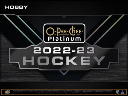 2022 - 23 Upper Deck O - Pee - Chee Platinum Hockey Hobby Box - Columbia Hobby - Sports Card Boxes - Toploaders - Card Savers