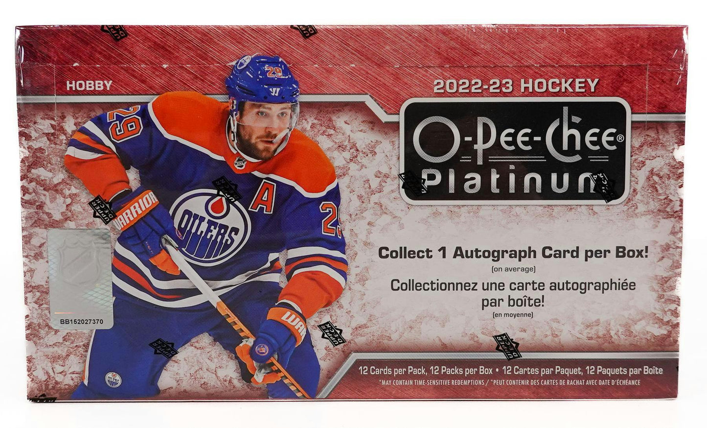 2022 - 23 Upper Deck O - Pee - Chee Platinum Hockey Hobby Box - Columbia Hobby - Sports Card Boxes - Toploaders - Card Savers