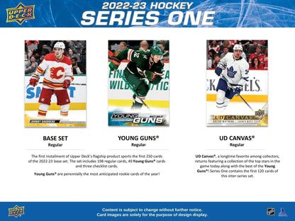 2022 - 23 Upper Deck Series 1 Hockey Retail Box - Columbia Hobby - Sports Card Boxes - Toploaders - Card Savers