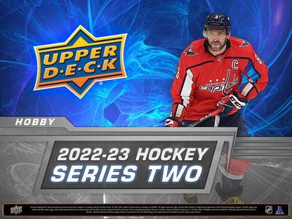 2022 - 23 Upper Deck Series 2 Hockey Hobby Box - Columbia Hobby - Sports Card Boxes - Toploaders - Card Savers