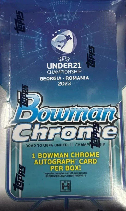 2022 Bowman Chrome Road to UEFA Under - 21 European Championship Soccer Hobby Box - Columbia Hobby - Sports Card Boxes - Toploaders - Card Savers