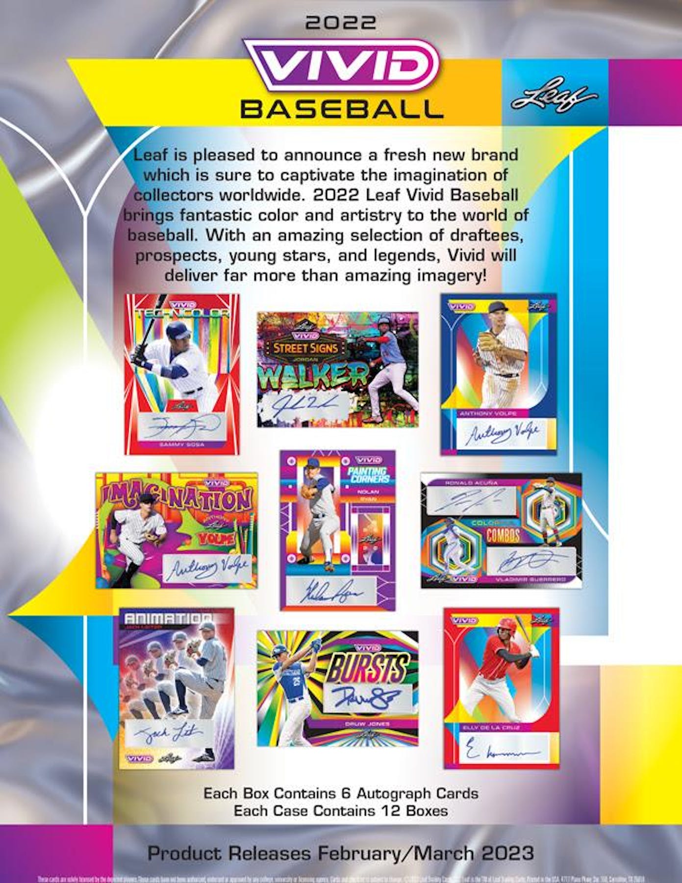 2022 Leaf Vivid Baseball Box - Columbia Hobby - Sports Card Boxes - Toploaders - Card Savers