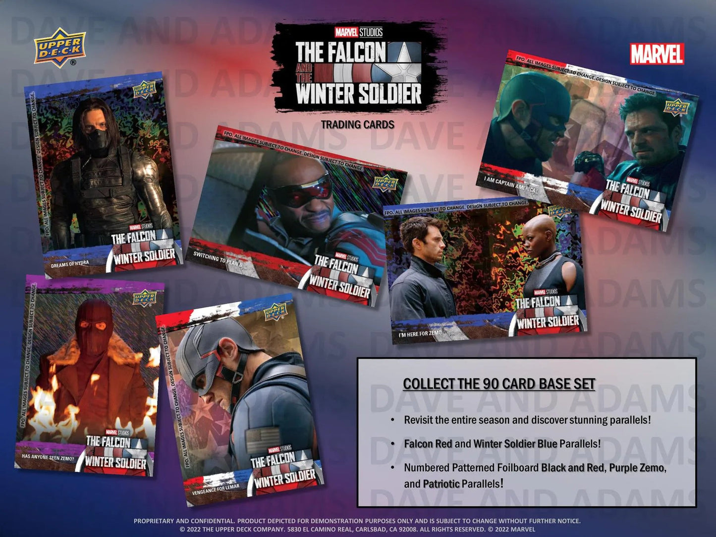 2022 Marvel Studios The Falcon and The Winter Soldier - Columbia Hobby - Sports Card Boxes - Toploaders - Card Savers