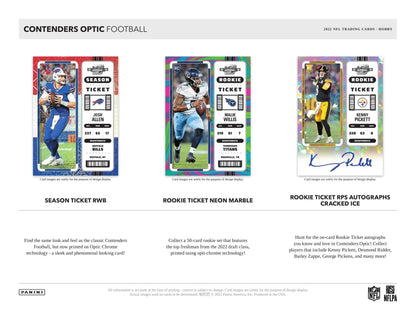 2022 Panini Contenders Optic Football Hobby Box - Columbia Hobby - Sports Card Boxes - Toploaders - Card Savers