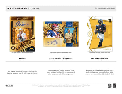 2022 Panini Gold Standard Football Hobby Box - Columbia Hobby - Sports Card Boxes - Toploaders - Card Savers