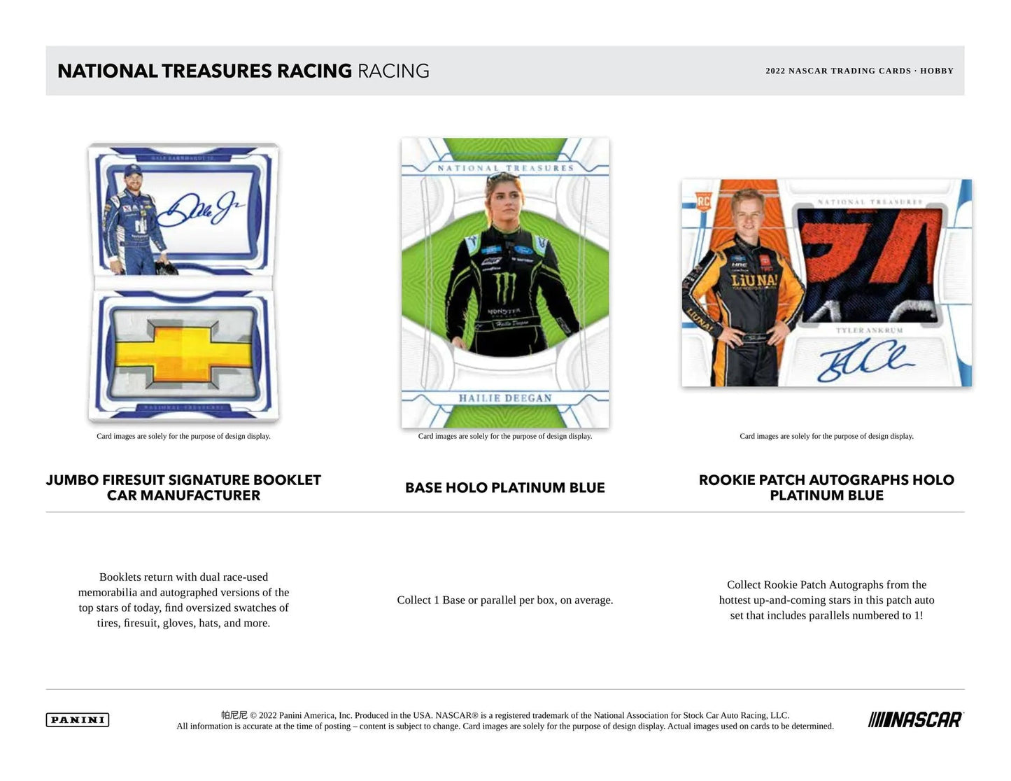2022 Panini National Treasures Racing Hobby Box - Columbia Hobby - Sports Card Boxes - Toploaders - Card Savers