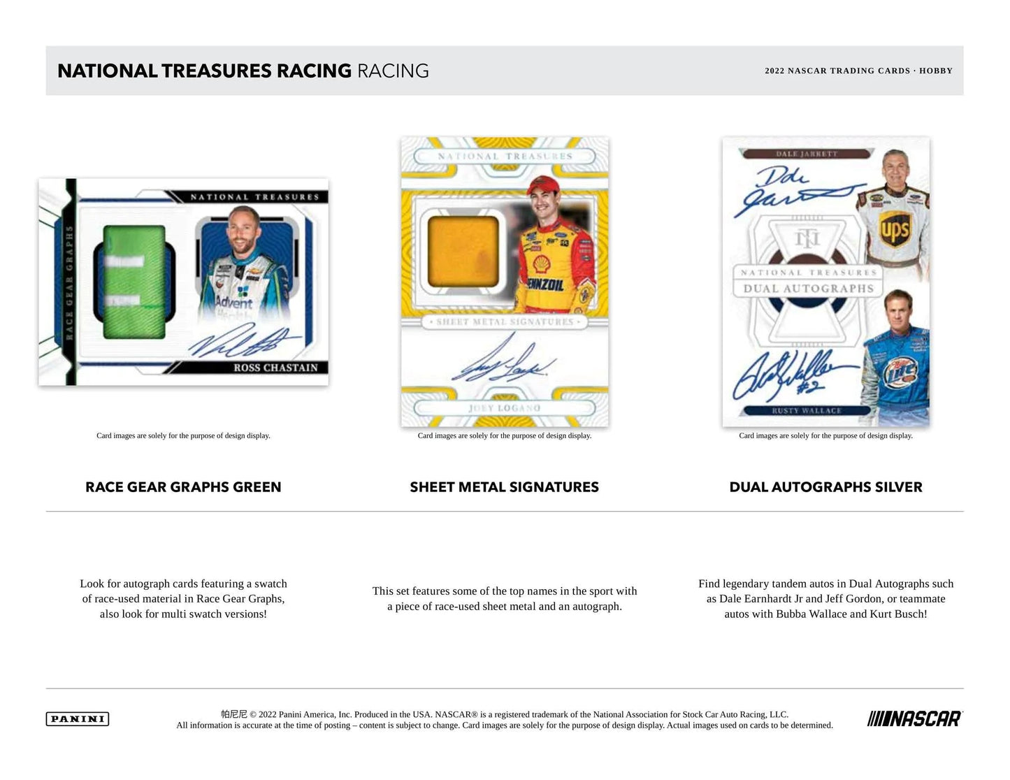 2022 Panini National Treasures Racing Hobby Box - Columbia Hobby - Sports Card Boxes - Toploaders - Card Savers