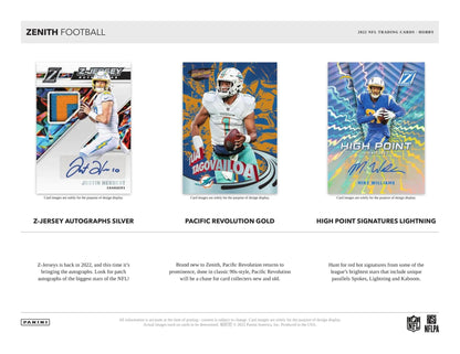 2022 Panini Zenith Football Hobby Box - Columbia Hobby - Sports Card Boxes - Toploaders - Card Savers