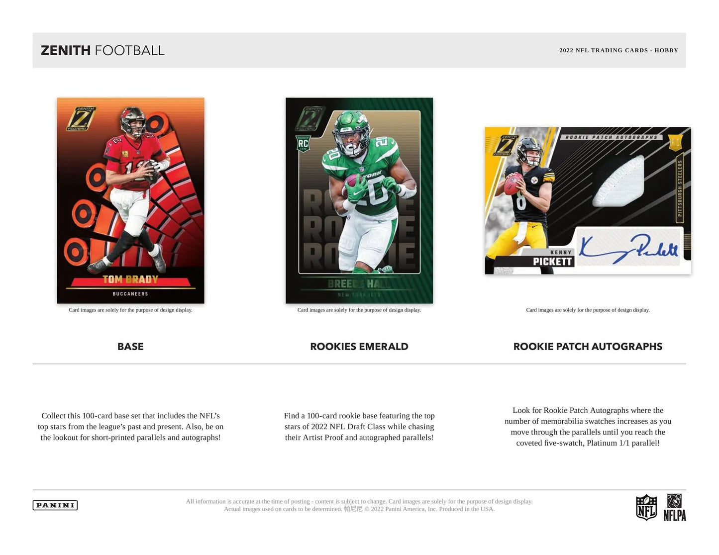 2022 Panini Zenith Football Hobby Box - Columbia Hobby - Sports Card Boxes - Toploaders - Card Savers