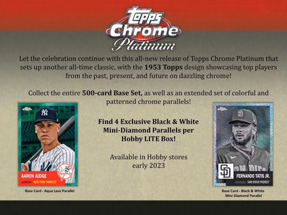 2022 Topps Chrome Platinum Anniversary Baseball Hobby LITE Box - Columbia Hobby - Sports Card Boxes - Toploaders - Card Savers