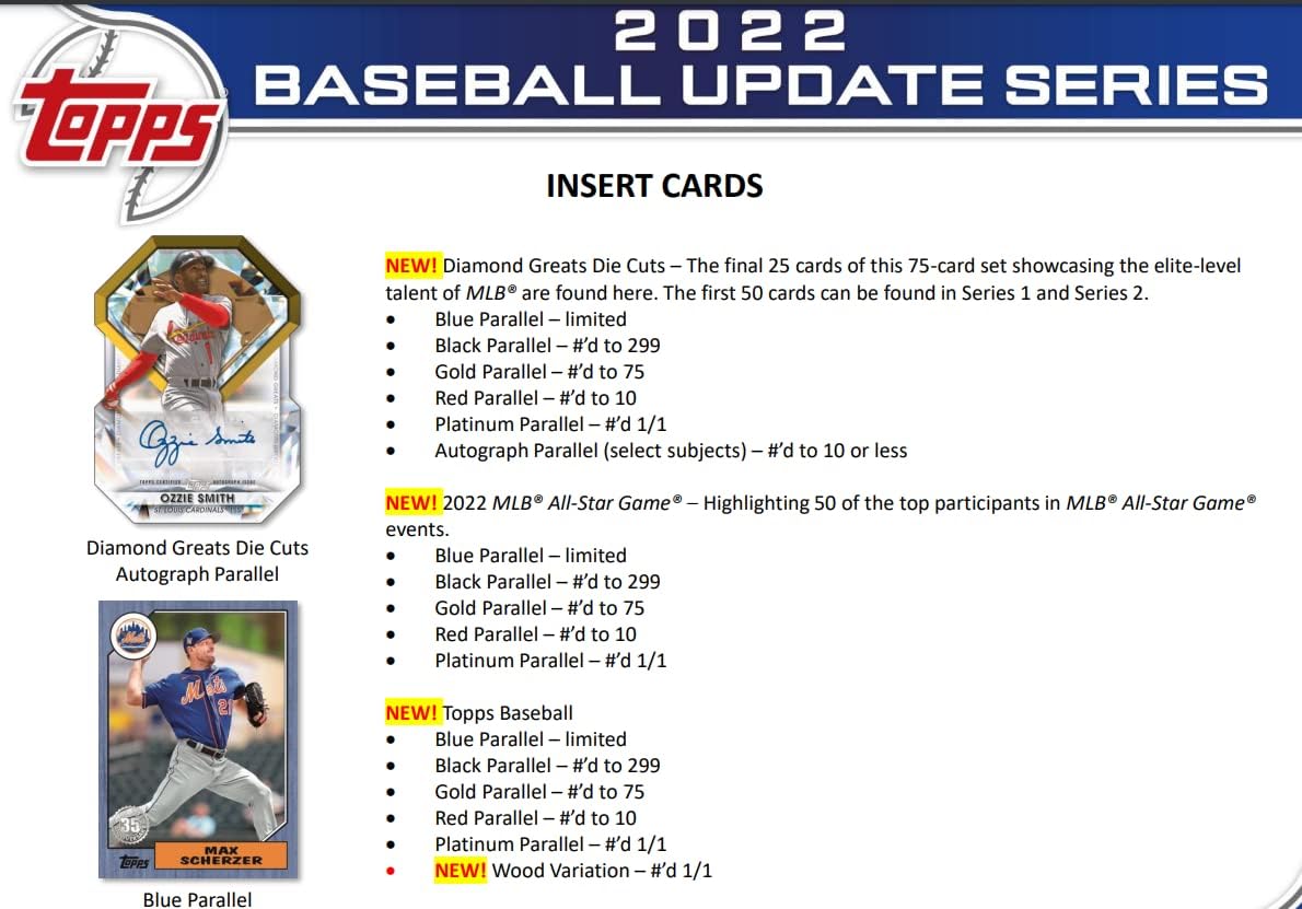 2022 Topps Update Series Baseball Hobby Box - Columbia Hobby - Sports Card Boxes - Toploaders - Card Savers