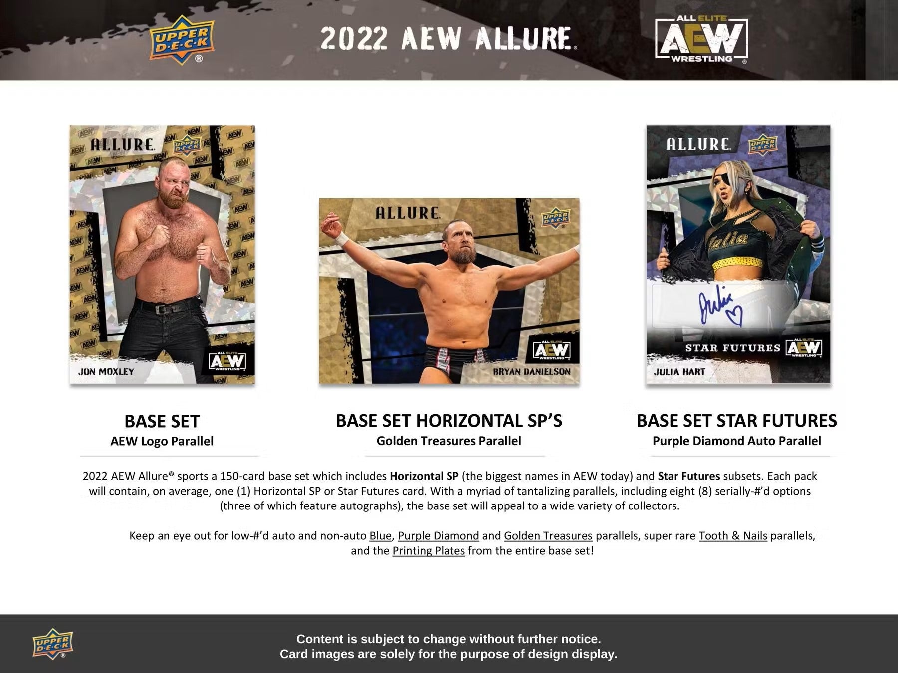 2022 Upper Deck AEW Allure Wrestling Hobby Box - Columbia Hobby - Sports Card Boxes - Toploaders - Card Savers
