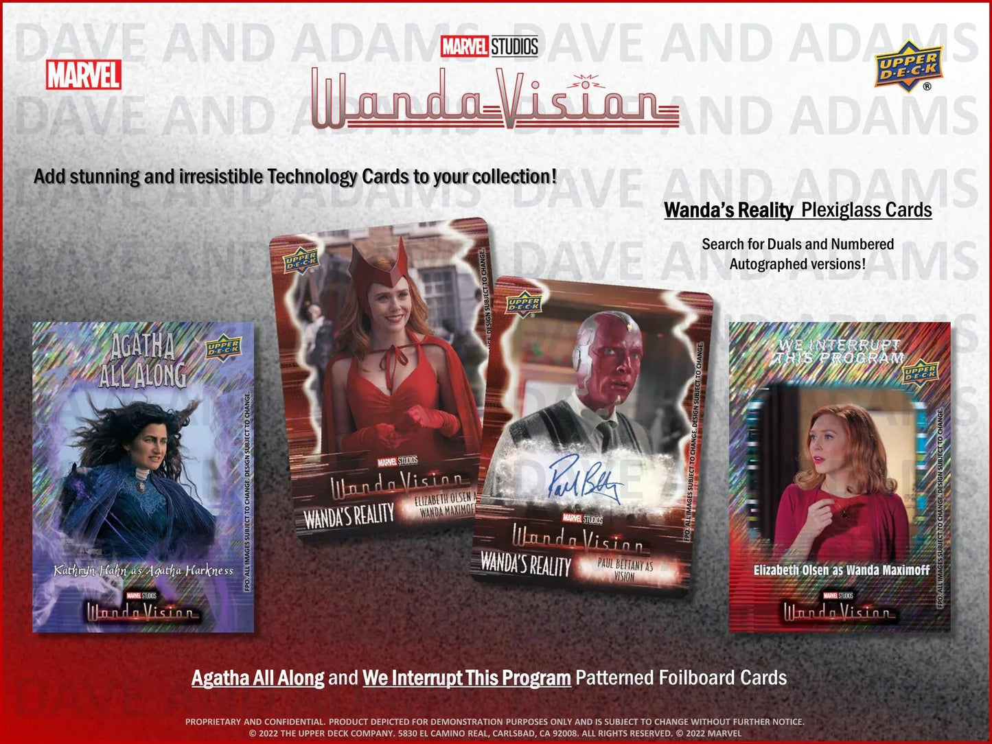 2022 Upper Deck WandaVision Hobby Box - Columbia Hobby - Sports Card Boxes - Toploaders - Card Savers