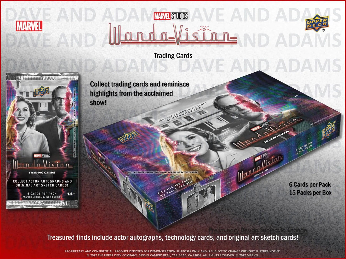 2022 Upper Deck WandaVision Hobby Box - Columbia Hobby - Sports Card Boxes - Toploaders - Card Savers