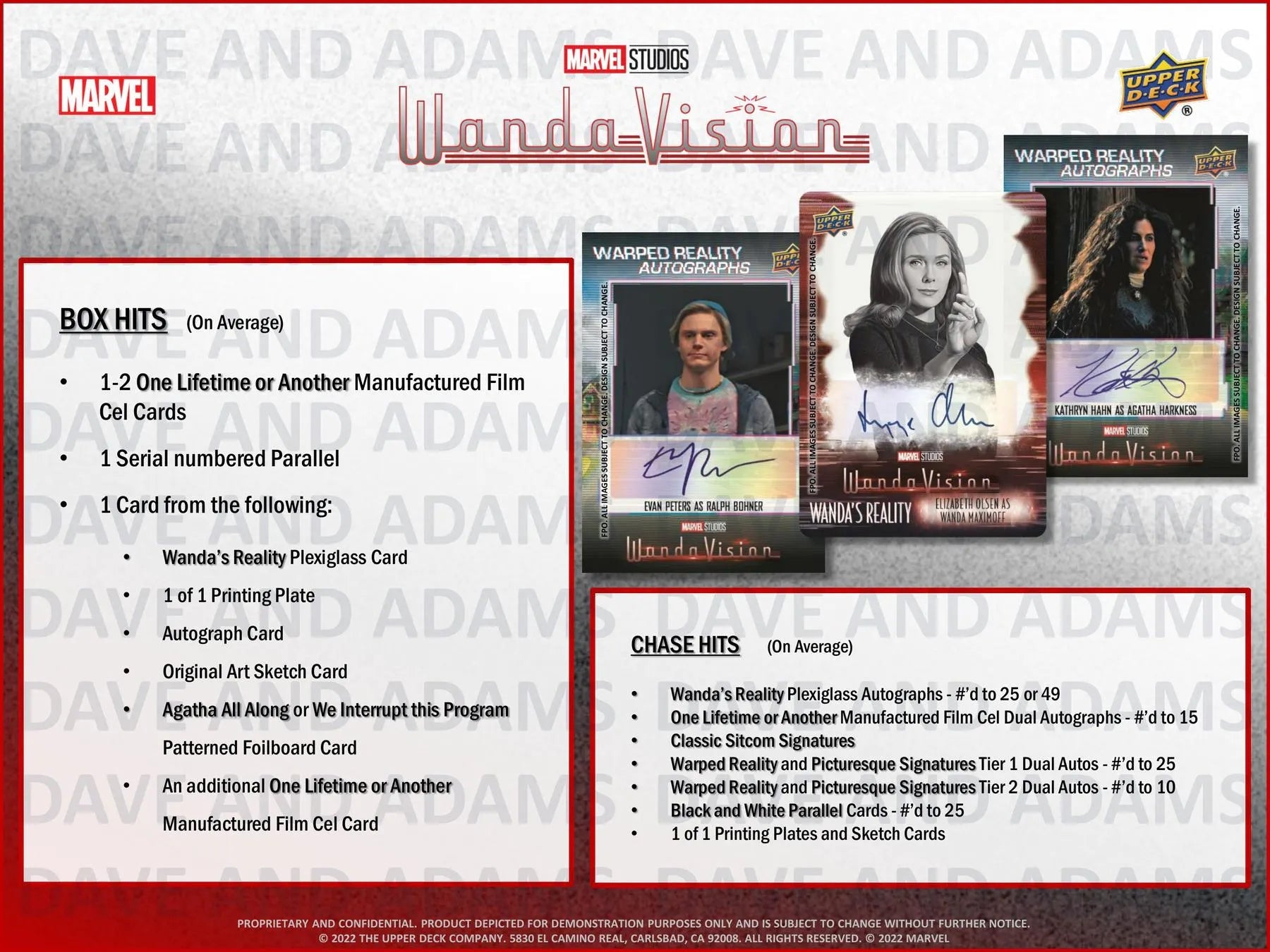 2022 Upper Deck WandaVision Hobby Box - Columbia Hobby - Sports Card Boxes - Toploaders - Card Savers