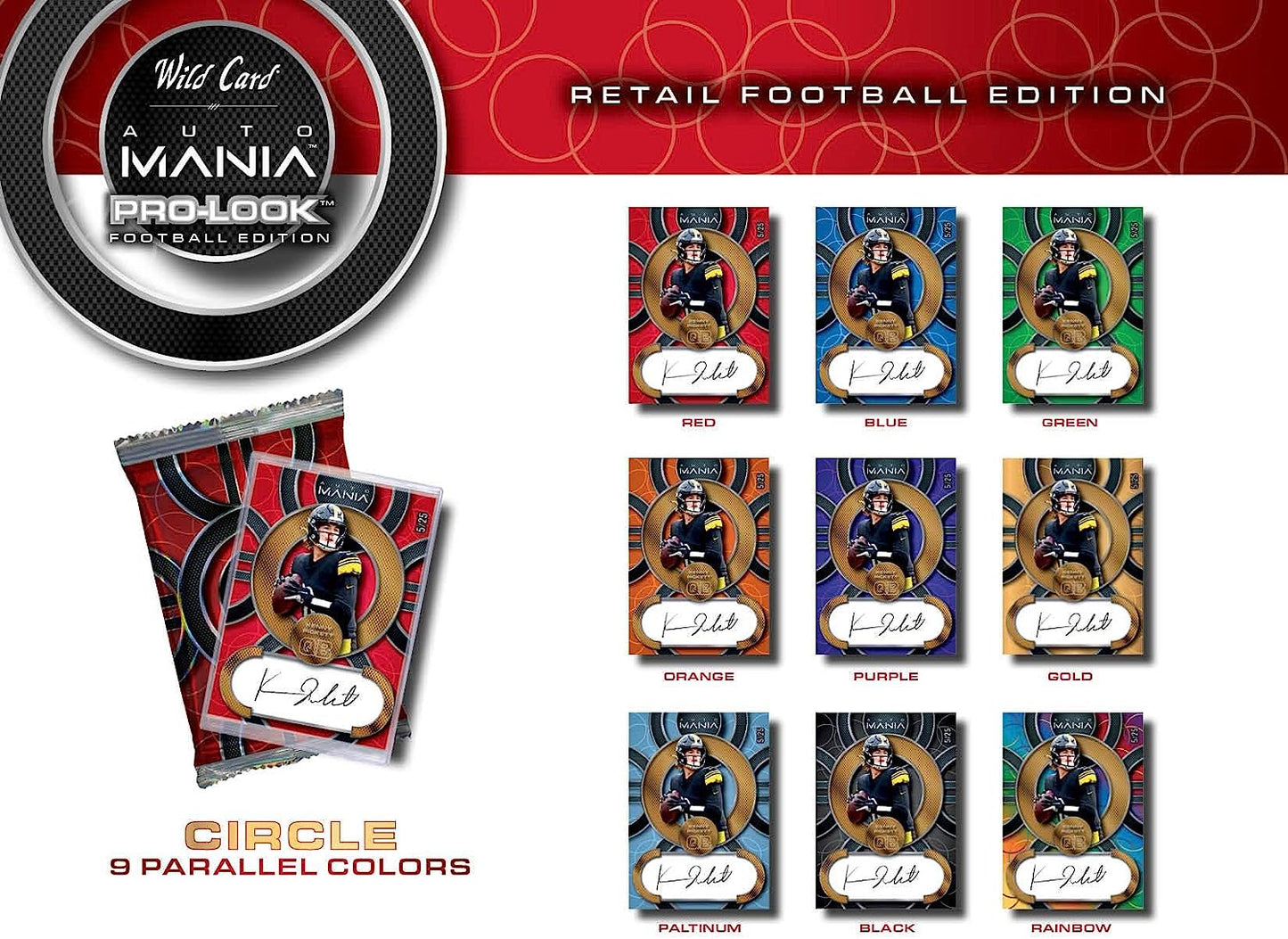 2022 Wild Card Auto Mania Pro Look Football Retail Box - Columbia Hobby - Sports Card Boxes - Toploaders - Card Savers