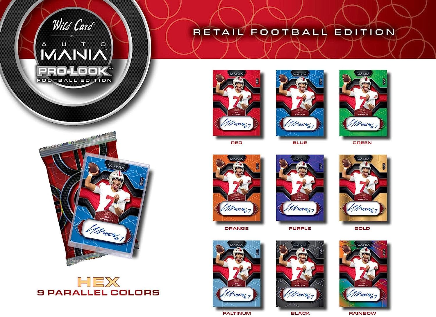 2022 Wild Card Auto Mania Pro Look Football Retail Box - Columbia Hobby - Sports Card Boxes - Toploaders - Card Savers