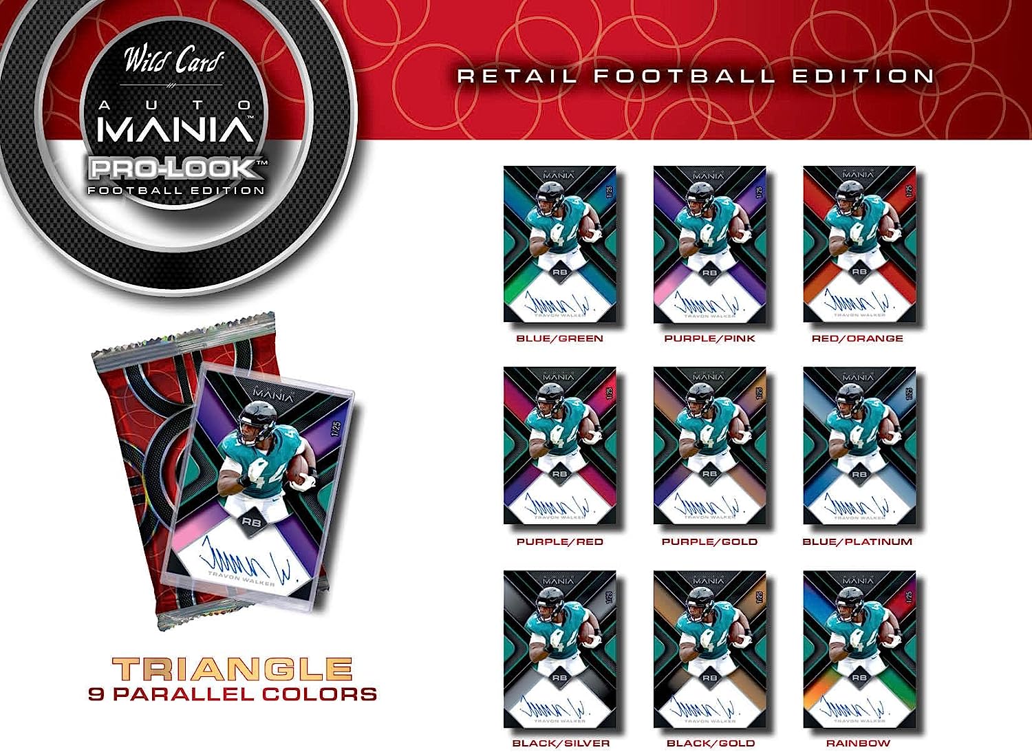2022 Wild Card Auto Mania Pro Look Football Retail Box - Columbia Hobby - Sports Card Boxes - Toploaders - Card Savers