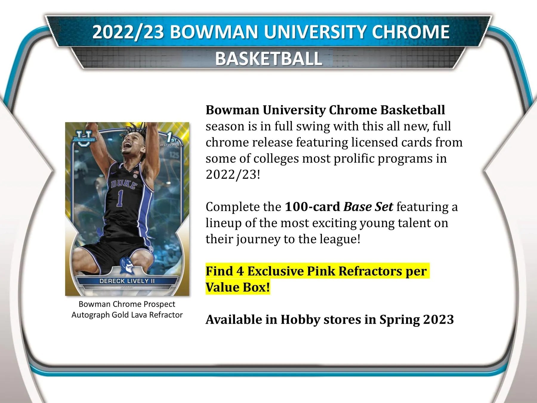 2022/23 Bowman University Chrome Basketball 7 - Pack Blaster Box - Columbia Hobby - Sports Card Boxes - Toploaders - Card Savers