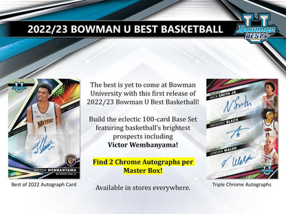 2022/23 Bowman University's Best Basketball Hobby Box - Columbia Hobby - Sports Card Boxes - Toploaders - Card Savers