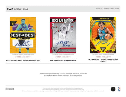2022/23 Panini Flux Basketball Hobby Box - Columbia Hobby - Sports Card Boxes - Toploaders - Card Savers