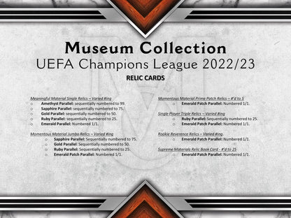 2022/23 Topps Museum Collection UEFA Champions League Soccer Hobby Box - Columbia Hobby - Sports Card Boxes - Toploaders - Card Savers