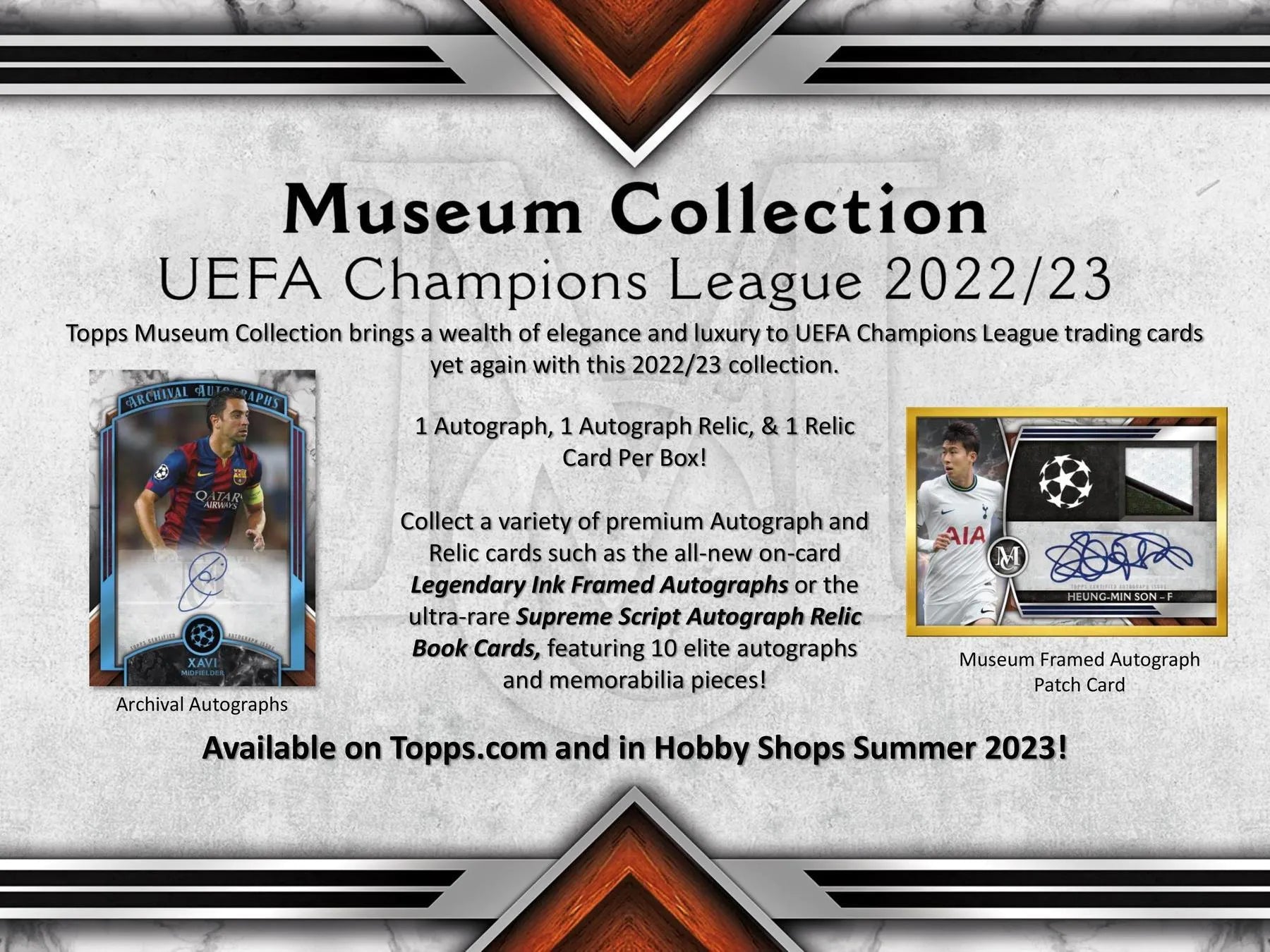 2022/23 Topps Museum Collection UEFA Champions League Soccer Hobby Box - Columbia Hobby - Sports Card Boxes - Toploaders - Card Savers