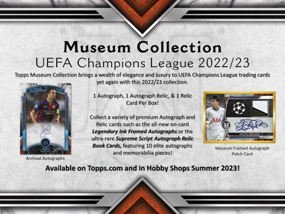 2022/23 Topps Museum Collection UEFA Champions League Soccer Hobby Box - Columbia Hobby - Sports Card Boxes - Toploaders - Card Savers
