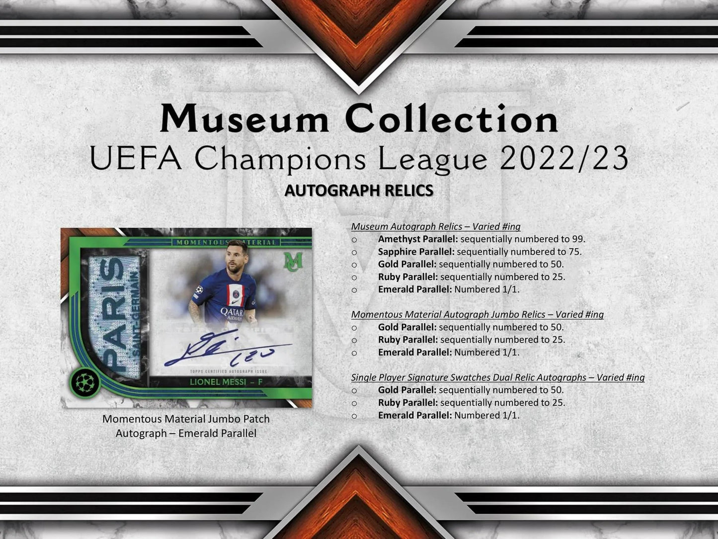 2022/23 Topps Museum Collection UEFA Champions League Soccer Hobby Box - Columbia Hobby - Sports Card Boxes - Toploaders - Card Savers