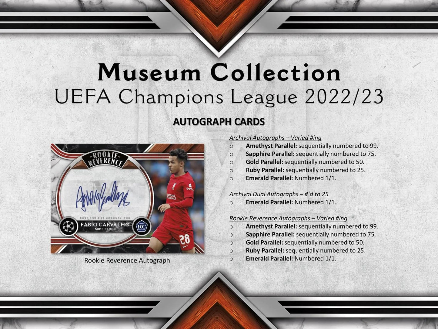 2022/23 Topps Museum Collection UEFA Champions League Soccer Hobby Box - Columbia Hobby - Sports Card Boxes - Toploaders - Card Savers
