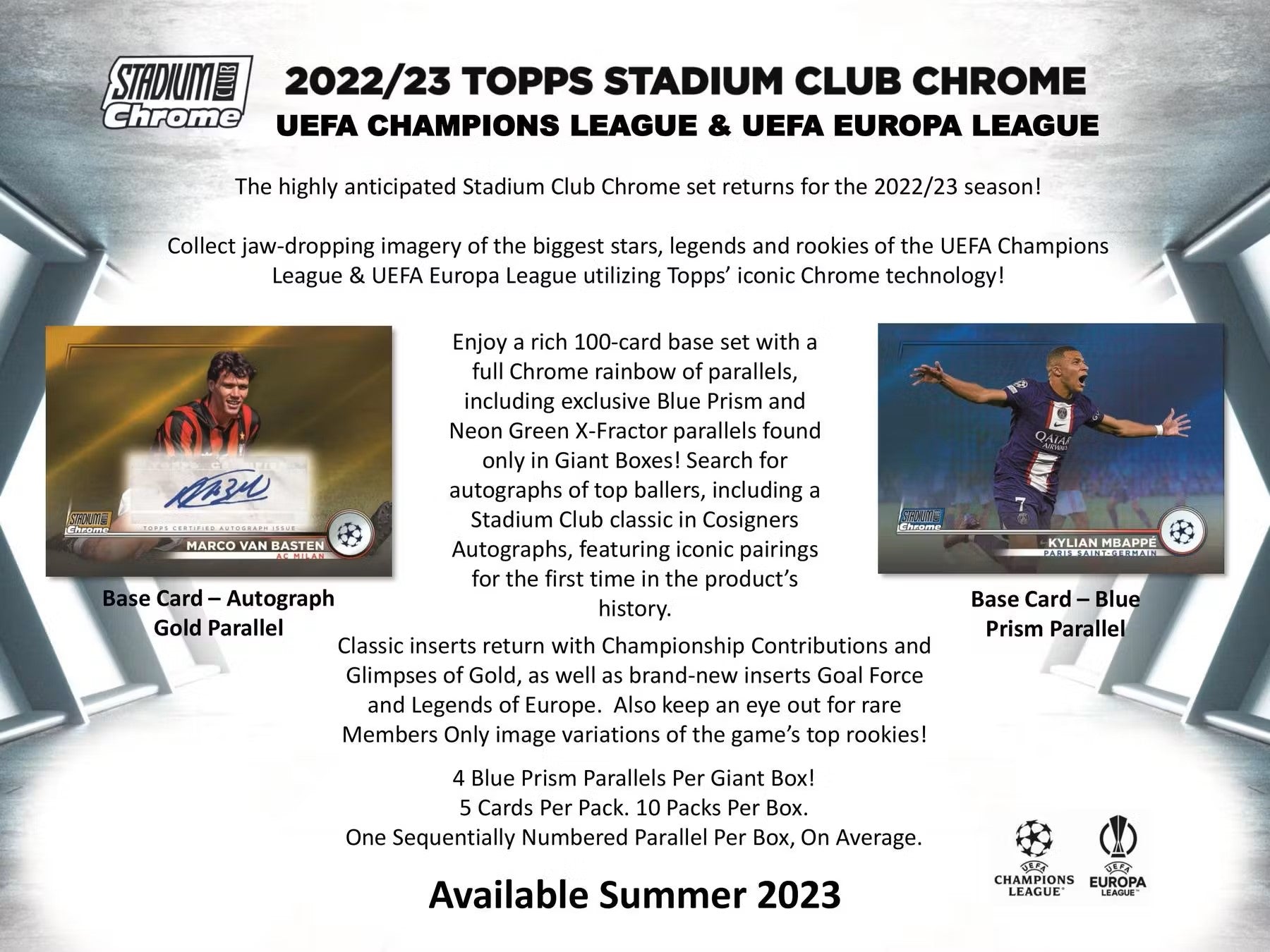 2022/23 Topps Stadium Club Chrome UEFA Club Competitions Soccer Giant Box - Columbia Hobby - Sports Card Boxes - Toploaders - Card Savers
