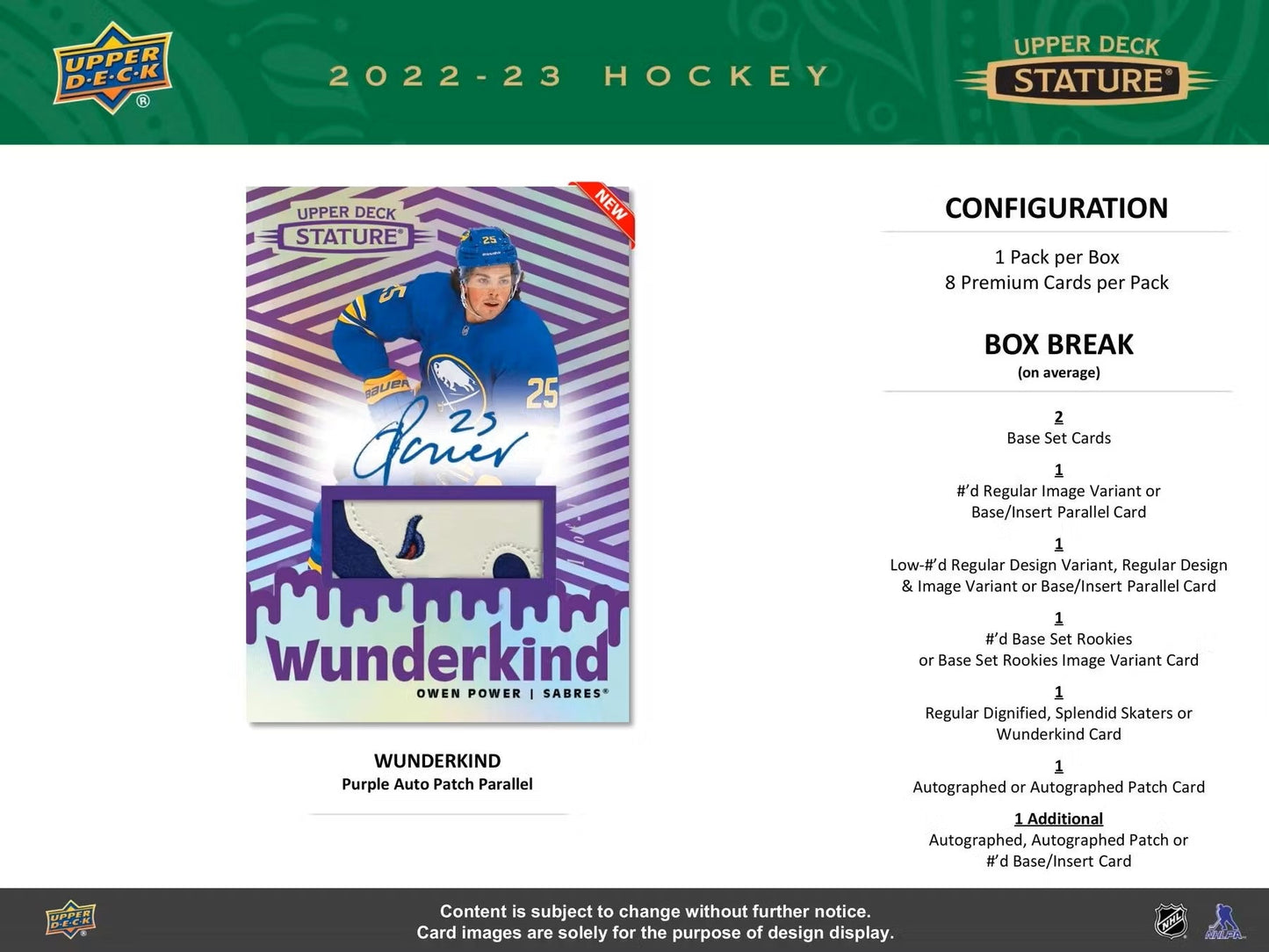2022/23 Upper Deck Stature Hockey Hobby Box - Columbia Hobby - Sports Card Boxes - Toploaders - Card Savers
