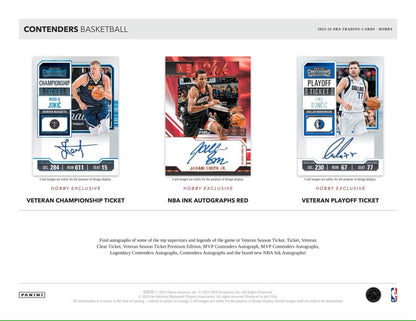 2023 - 24 Panini Contenders Basketball Hobby Box - Columbia Hobby - Sports Card Boxes - Toploaders - Card Savers