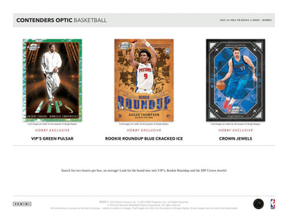 2023 - 24 Panini Contenders Optic Basketball Hobby Box - Columbia Hobby - Sports Card Boxes - Toploaders - Card Savers
