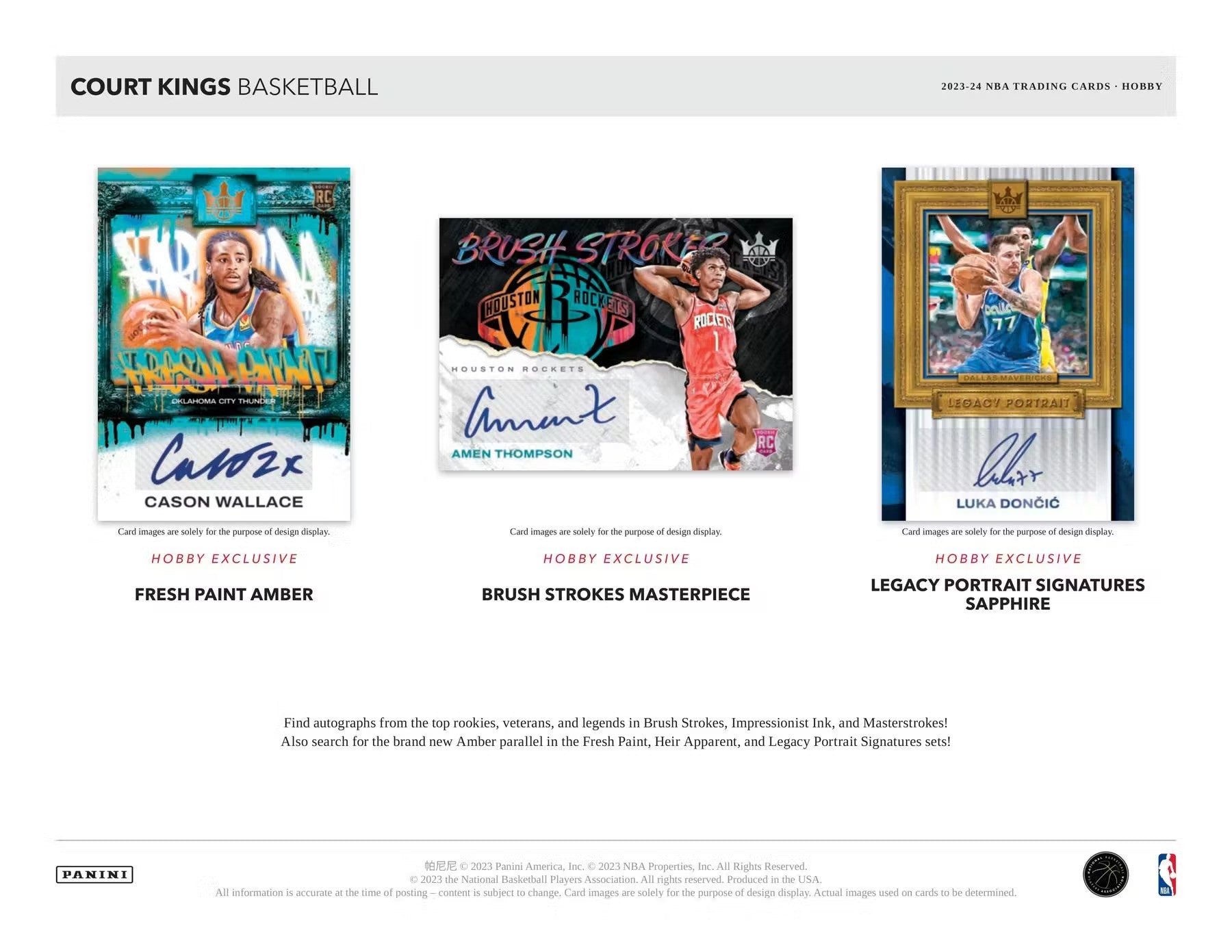 2023 - 24 Panini Court Kings Basketball Hobby Box - Columbia Hobby - Sports Card Boxes - Toploaders - Card Savers
