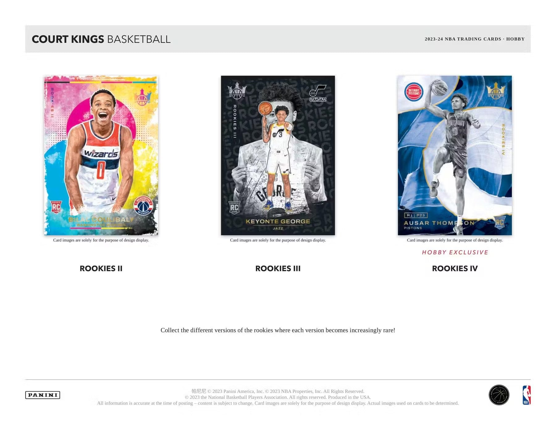 2023 - 24 Panini Court Kings Basketball Hobby Box - Columbia Hobby - Sports Card Boxes - Toploaders - Card Savers