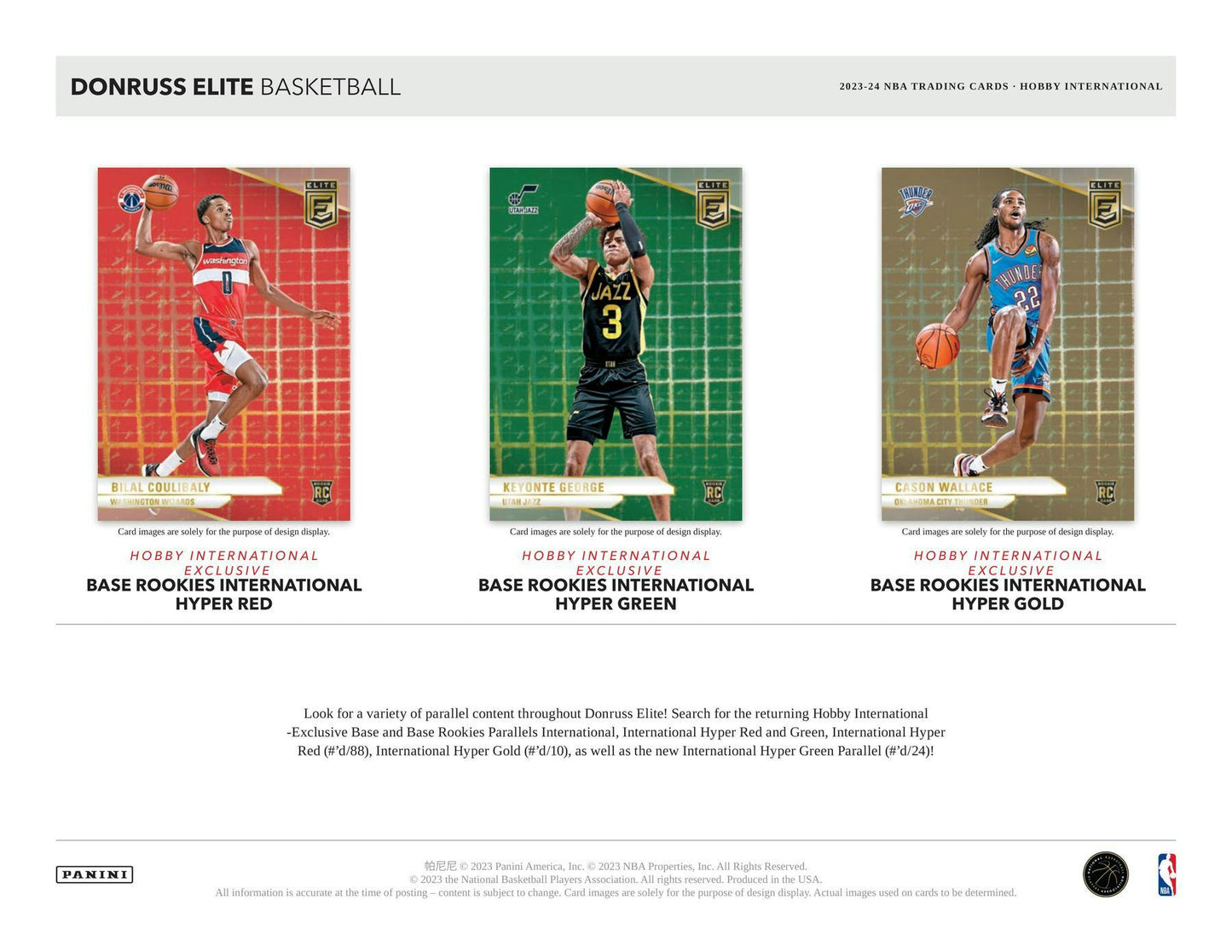 2023 - 24 Panini Donruss Elite Basketball International Hobby Box - Columbia Hobby - Sports Card Boxes - Toploaders - Card Savers