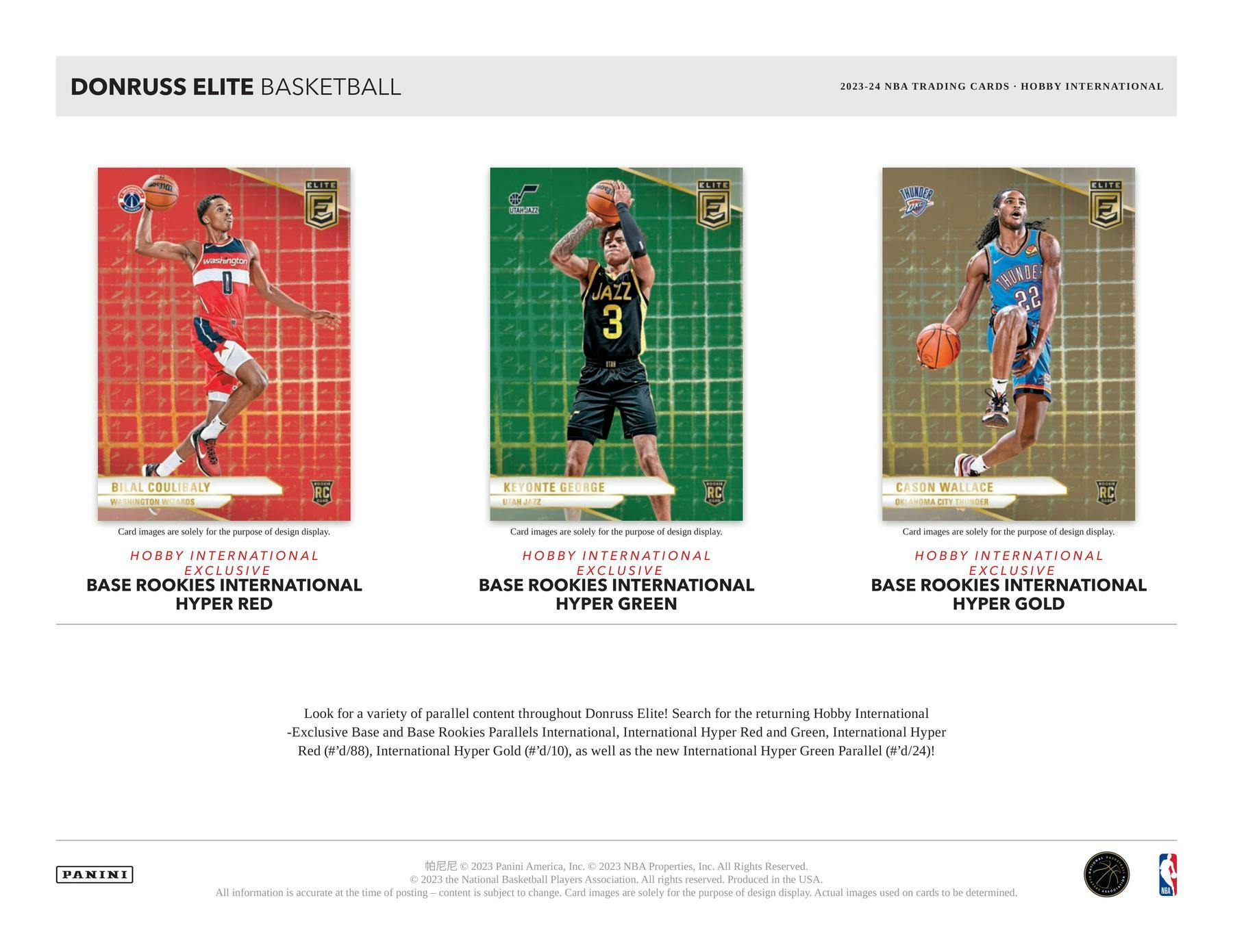 2023 - 24 Panini Donruss Elite Basketball International Hobby Box - Columbia Hobby - Sports Card Boxes - Toploaders - Card Savers