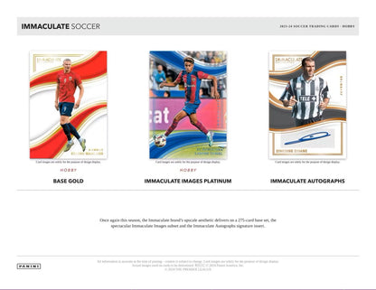 2023 - 24 Panini Immaculate Soccer Hobby Box - Columbia Hobby - Sports Card Boxes - Toploaders - Card Savers