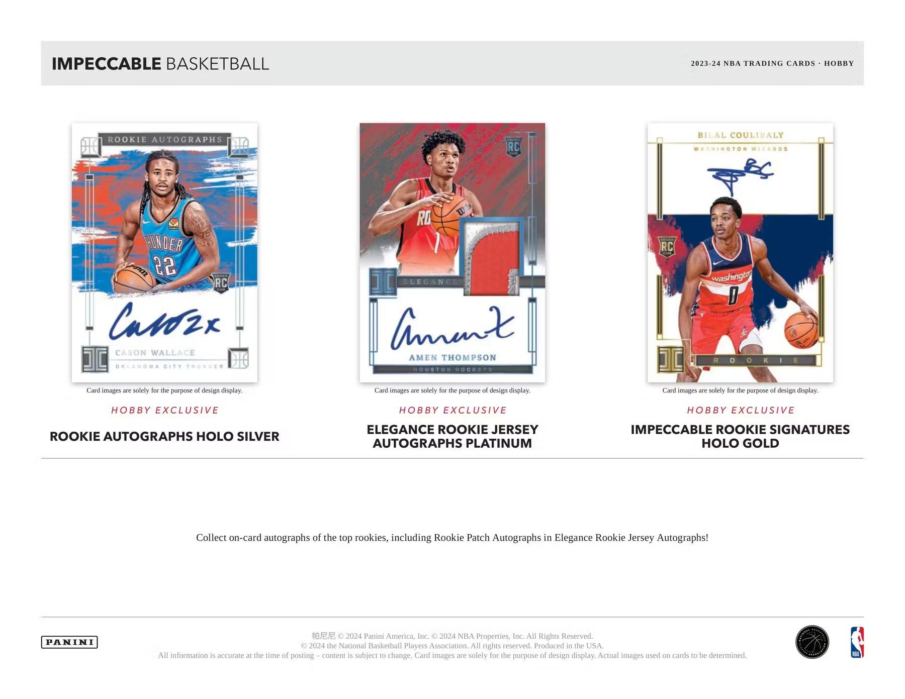 2023 - 24 Panini Impeccable Basketball Hobby Box - Columbia Hobby - Sports Card Boxes - Toploaders - Card Savers