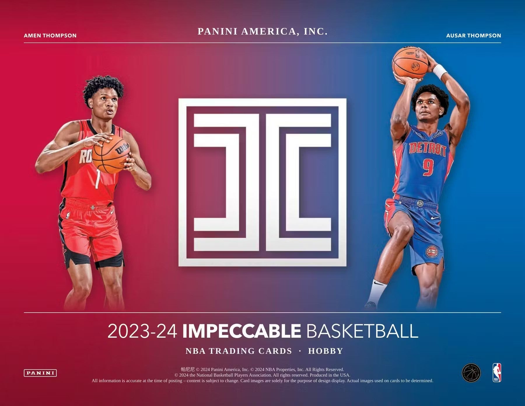 2023 - 24 Panini Impeccable Basketball Hobby Box - Columbia Hobby - Sports Card Boxes - Toploaders - Card Savers
