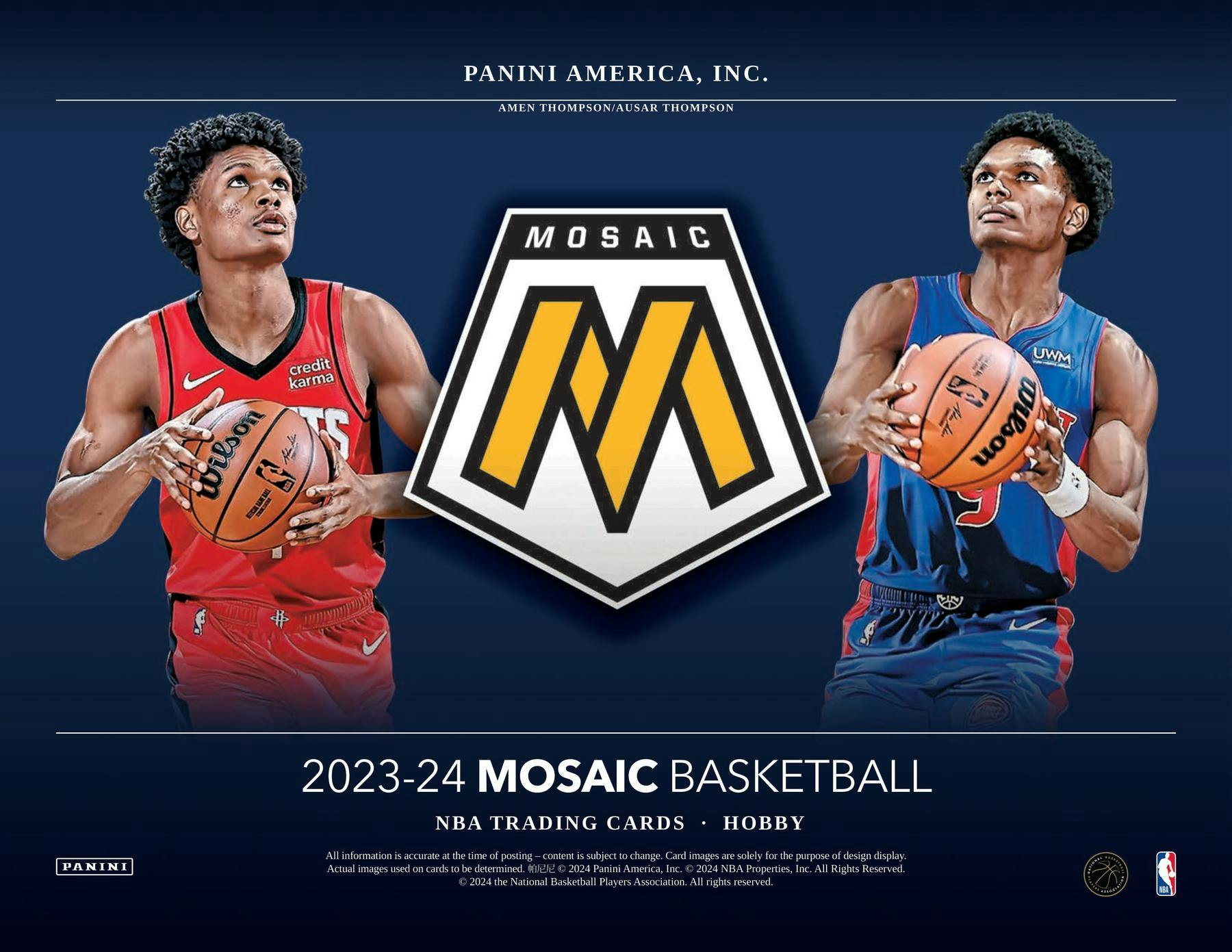 2023 - 24 Panini Mosaic Basketball Hobby Box - Columbia Hobby - Sports Card Boxes - Toploaders - Card Savers